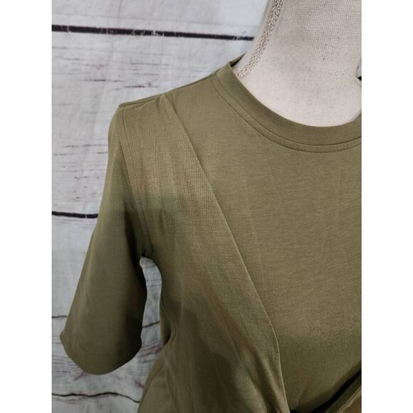 Lululemon Cotton Wrap Front T-shirt Dress Size 4 - Picture 6 of 7